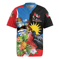 Antigua and Barbuda Magnificent Frigatebird Rugby Jersey Tropical Vibe - Wonder Print Shop
