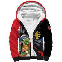 Antigua and Barbuda Magnificent Frigatebird Sherpa Hoodie Tropical Vibe - Wonder Print Shop