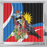 Antigua and Barbuda Magnificent Frigatebird Shower Curtain Tropical Vibe - Wonder Print Shop