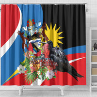 Antigua and Barbuda Magnificent Frigatebird Shower Curtain Tropical Vibe - Wonder Print Shop