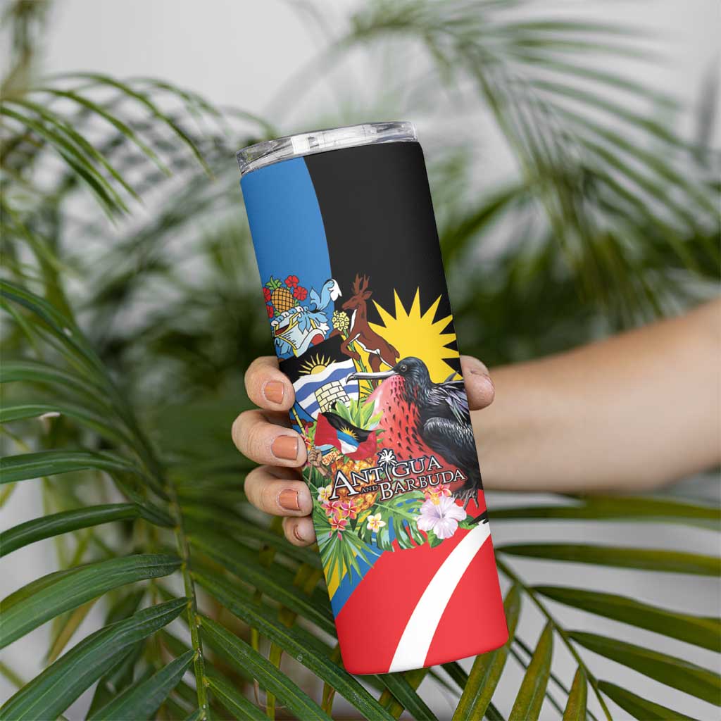 Antigua and Barbuda Magnificent Frigatebird Skinny Tumbler Tropical Vibe - Wonder Print Shop