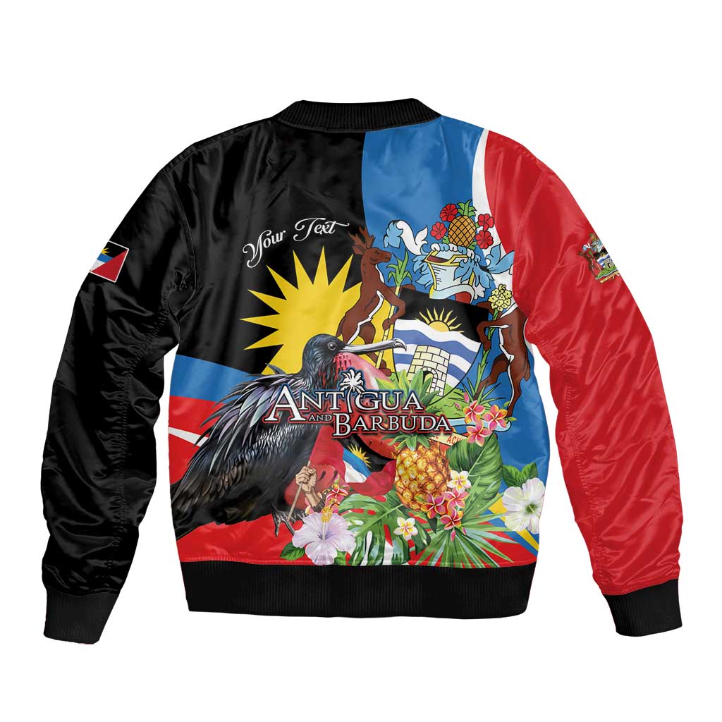 Antigua and Barbuda Magnificent Frigatebird Sleeve Zip Bomber Jacket Tropical Vibe - Wonder Print Shop