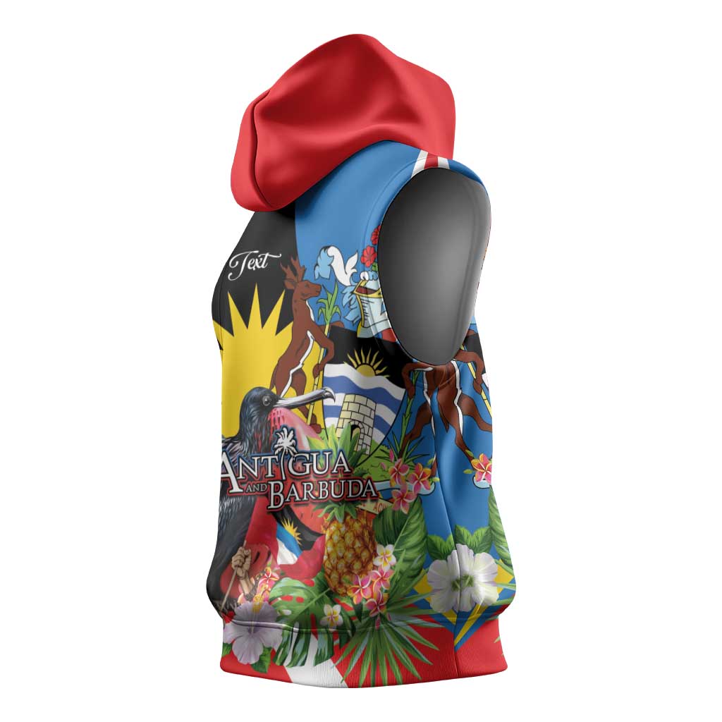 Antigua and Barbuda Magnificent Frigatebird Sleeveless Hoodie Tropical Vibe - Wonder Print Shop