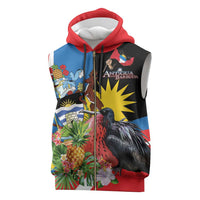 Antigua and Barbuda Magnificent Frigatebird Sleeveless Zip Hoodie Tropical Vibe - Wonder Print Shop