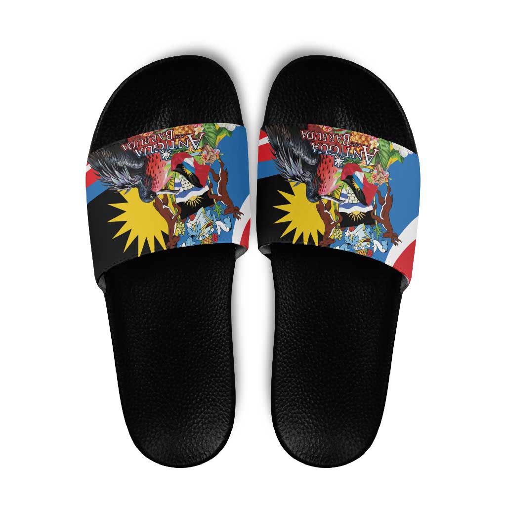 Antigua and Barbuda Magnificent Frigatebird Slide Sandals Tropical Vibe - Wonder Print Shop