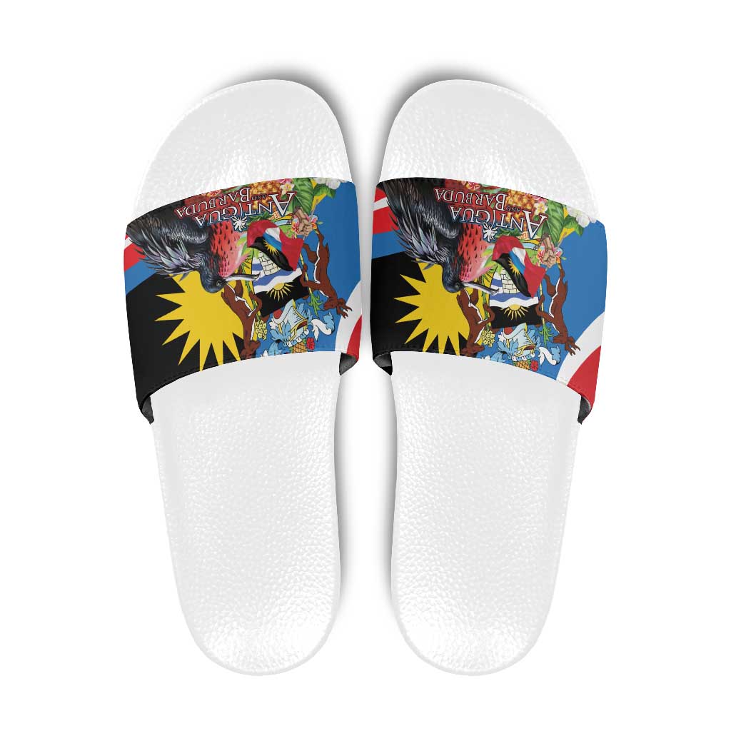 Antigua and Barbuda Magnificent Frigatebird Slide Sandals Tropical Vibe - Wonder Print Shop