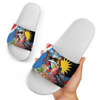 Antigua and Barbuda Magnificent Frigatebird Slide Sandals Tropical Vibe - Wonder Print Shop