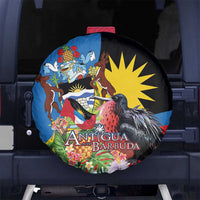 Antigua and Barbuda Magnificent Frigatebird Spare Tire Cover Tropical Vibe - Wonder Print Shop