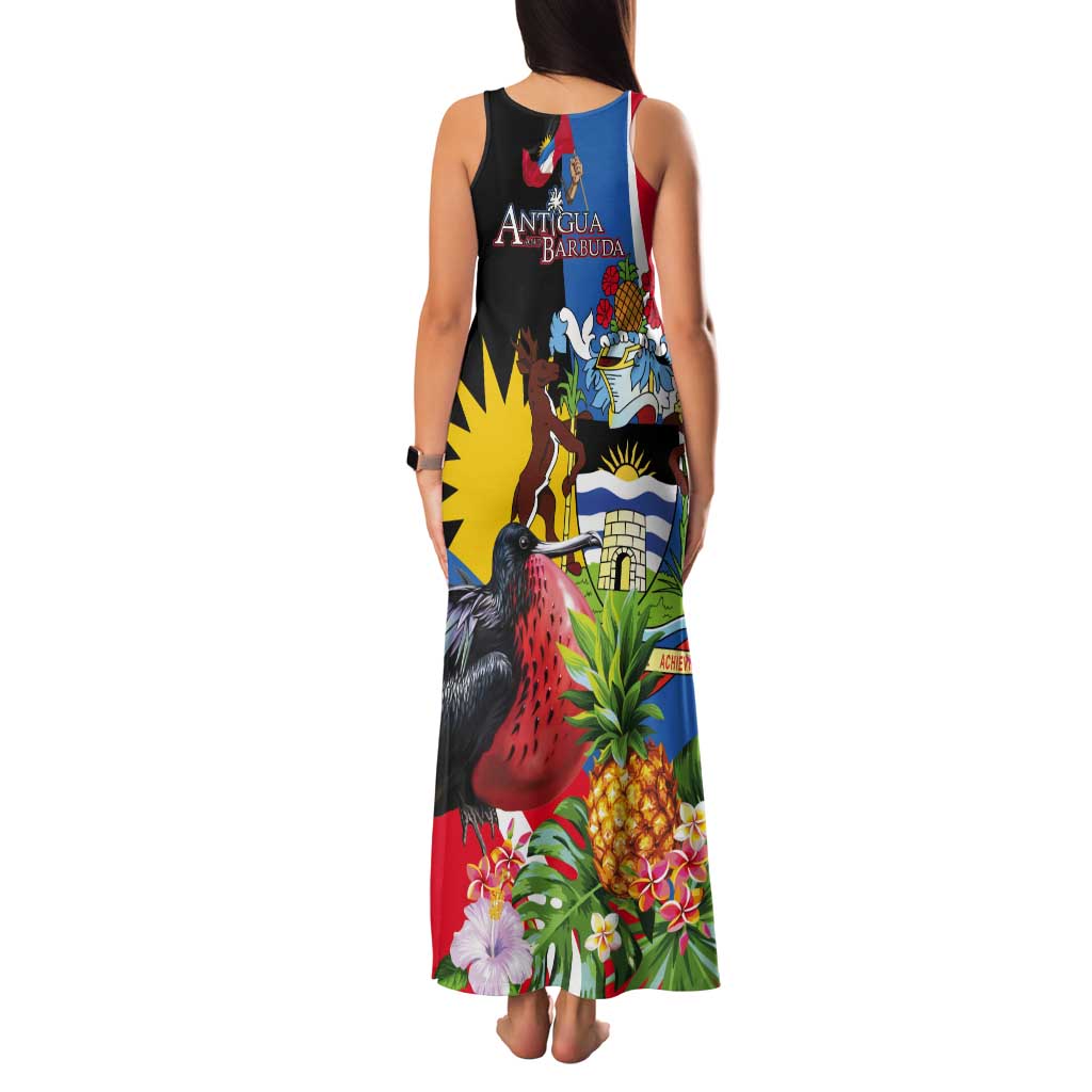 Antigua and Barbuda Magnificent Frigatebird Tank Maxi Dress Tropical Vibe - Wonder Print Shop