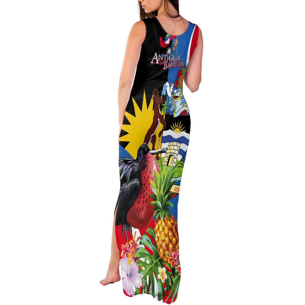 Antigua and Barbuda Magnificent Frigatebird Tank Maxi Dress Tropical Vibe - Wonder Print Shop