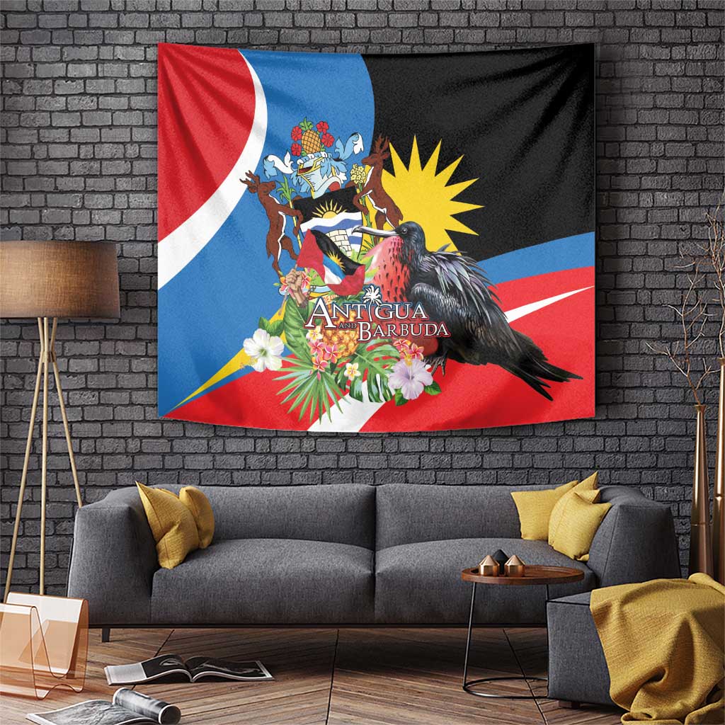 Antigua and Barbuda Magnificent Frigatebird Tapestry Tropical Vibe - Wonder Print Shop