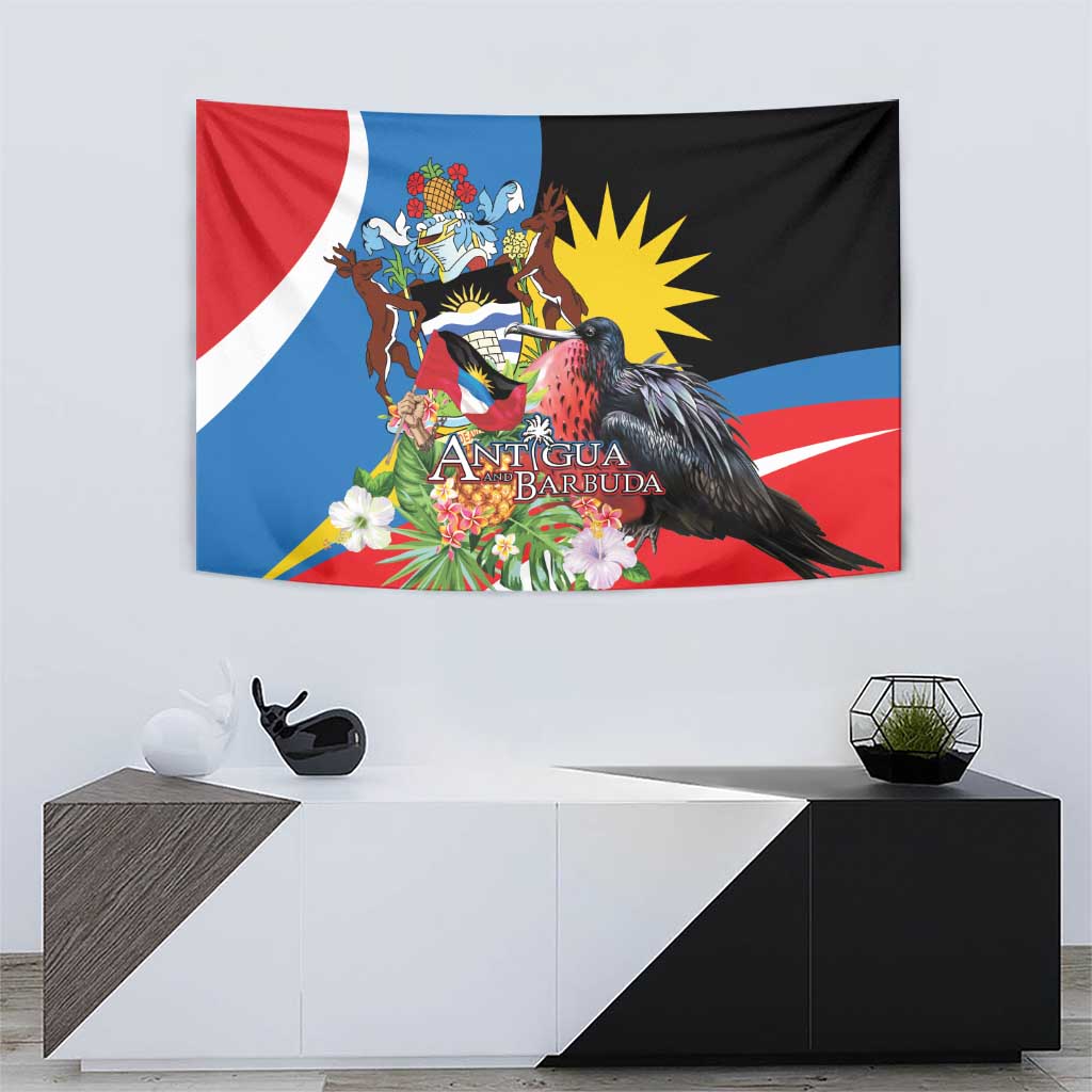 Antigua and Barbuda Magnificent Frigatebird Tapestry Tropical Vibe - Wonder Print Shop