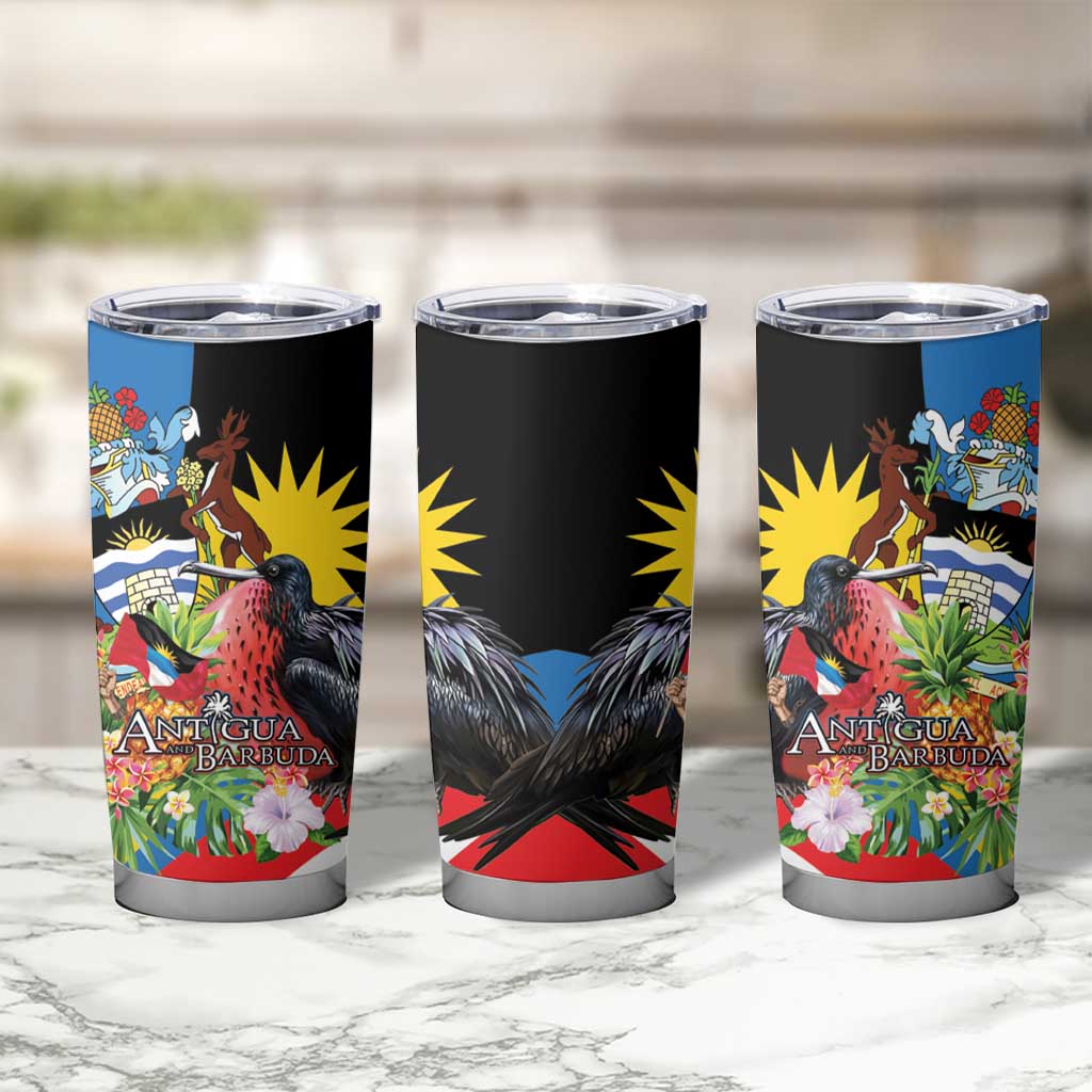 Antigua and Barbuda Magnificent Frigatebird Tumbler Cup Tropical Vibe - Wonder Print Shop