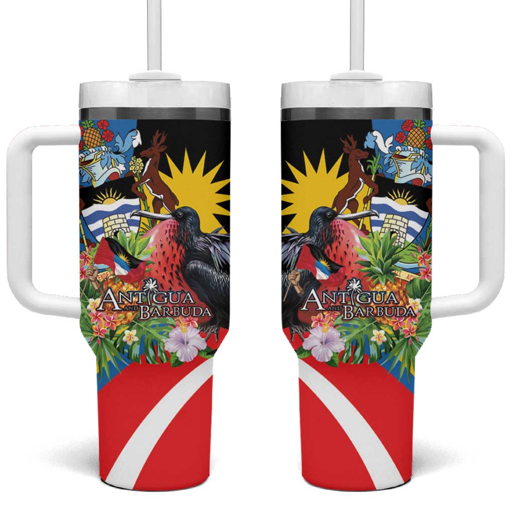 Antigua and Barbuda Magnificent Frigatebird Tumbler With Handle Tropical Vibe - Wonder Print Shop