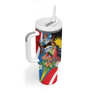 Antigua and Barbuda Magnificent Frigatebird Tumbler With Handle Tropical Vibe - Wonder Print Shop
