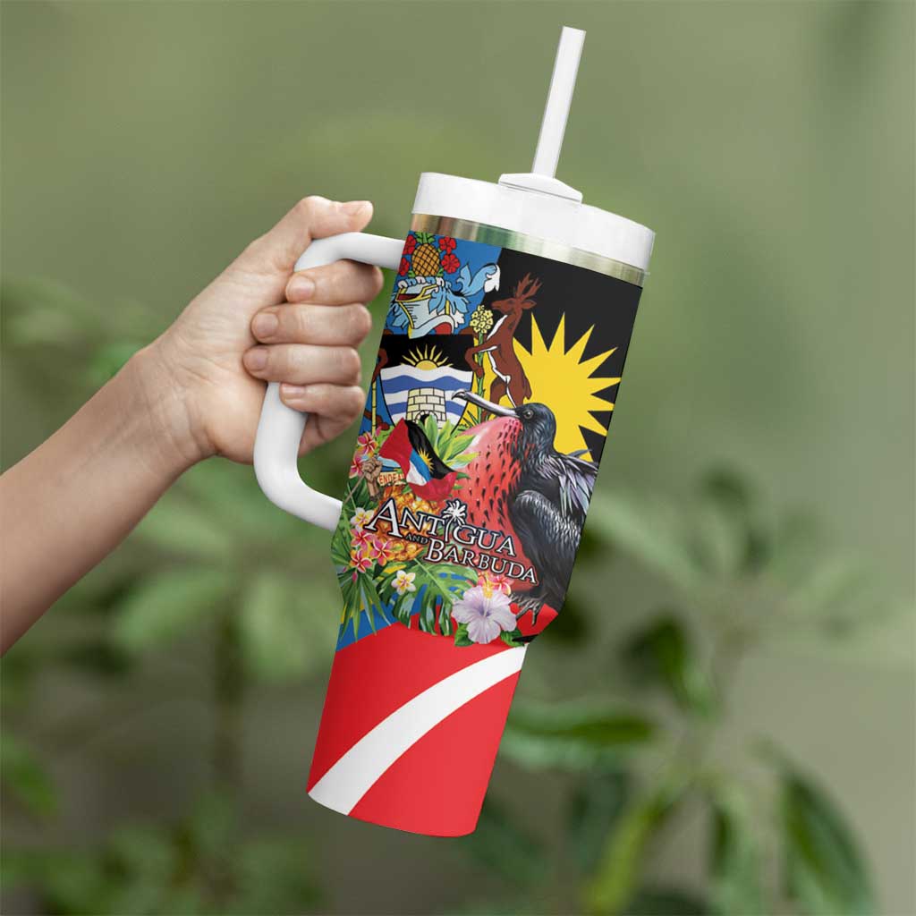 Antigua and Barbuda Magnificent Frigatebird Tumbler With Handle Tropical Vibe - Wonder Print Shop