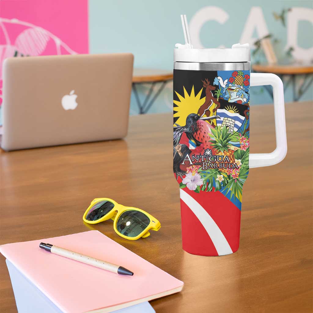 Antigua and Barbuda Magnificent Frigatebird Tumbler With Handle Tropical Vibe - Wonder Print Shop