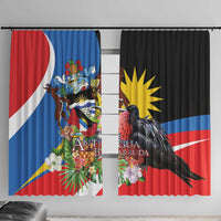 Antigua and Barbuda Magnificent Frigatebird Window Curtain Tropical Vibe - Wonder Print Shop