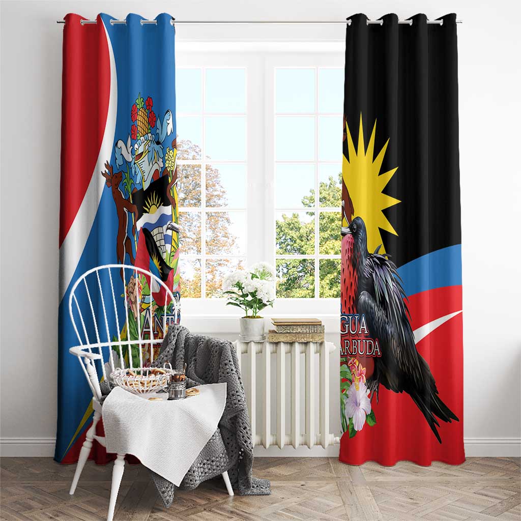 Antigua and Barbuda Magnificent Frigatebird Window Curtain Tropical Vibe - Wonder Print Shop