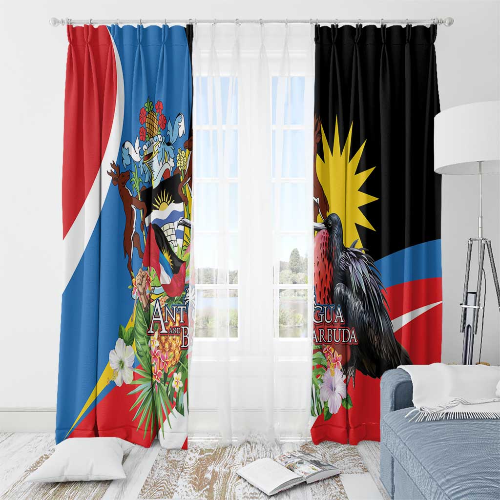 Antigua and Barbuda Magnificent Frigatebird Window Curtain Tropical Vibe - Wonder Print Shop