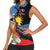 Antigua and Barbuda Magnificent Frigatebird Women Sleeveless Polo Shirt Tropical Vibe - Wonder Print Shop