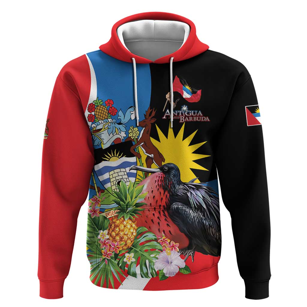 Antigua and Barbuda Magnificent Frigatebird Zip Hoodie Tropical Vibe - Wonder Print Shop