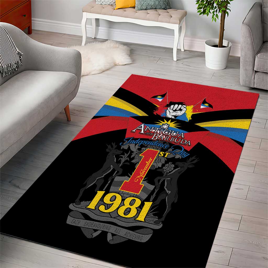 Antigua and Barbuda Independence Day Area Rug Baabyuuda 1 November 1981 - Wonder Print Shop