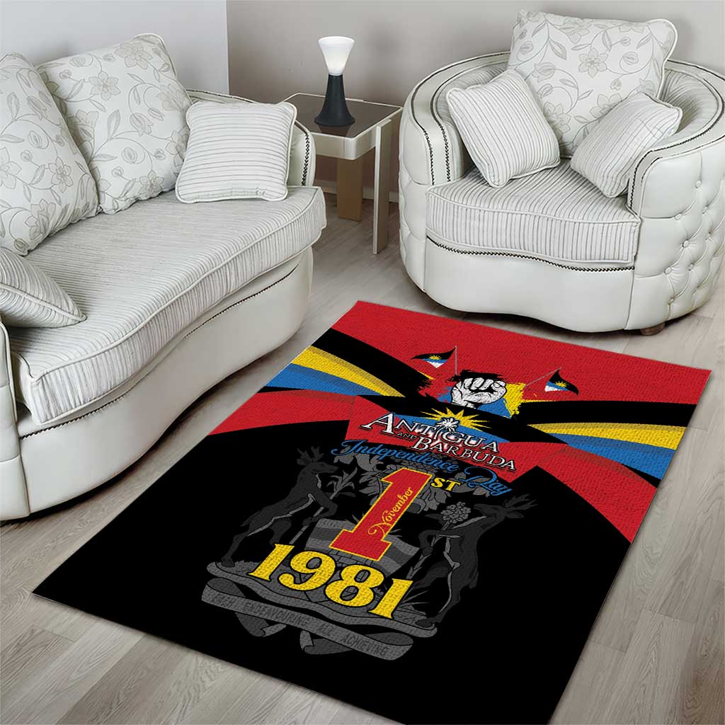 Antigua and Barbuda Independence Day Area Rug Baabyuuda 1 November 1981 - Wonder Print Shop