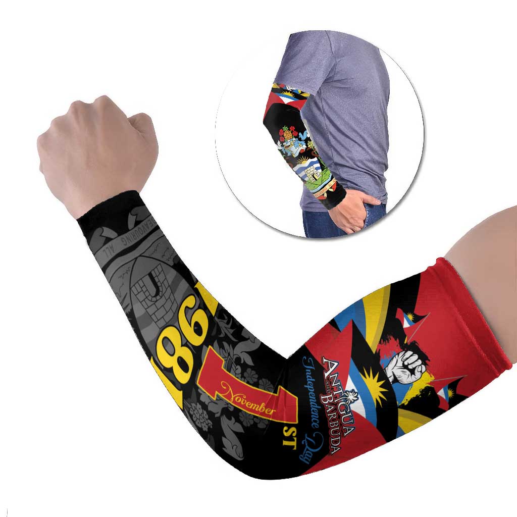 Antigua and Barbuda Independence Day Arm Sleeves Baabyuuda 1 November 1981 - Wonder Print Shop