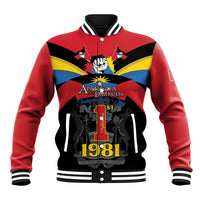 Antigua and Barbuda Independence Day Baseball Jacket Baabyuuda 1 November 1981 - Wonder Print Shop