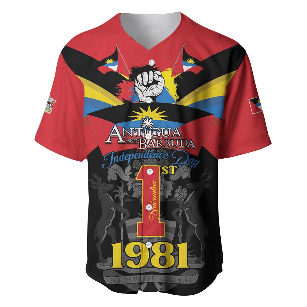 Antigua and Barbuda Independence Day Baseball Jersey Baabyuuda 1 November 1981 - Wonder Print Shop