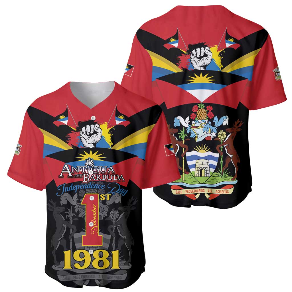 Antigua and Barbuda Independence Day Baseball Jersey Baabyuuda 1 November 1981 - Wonder Print Shop