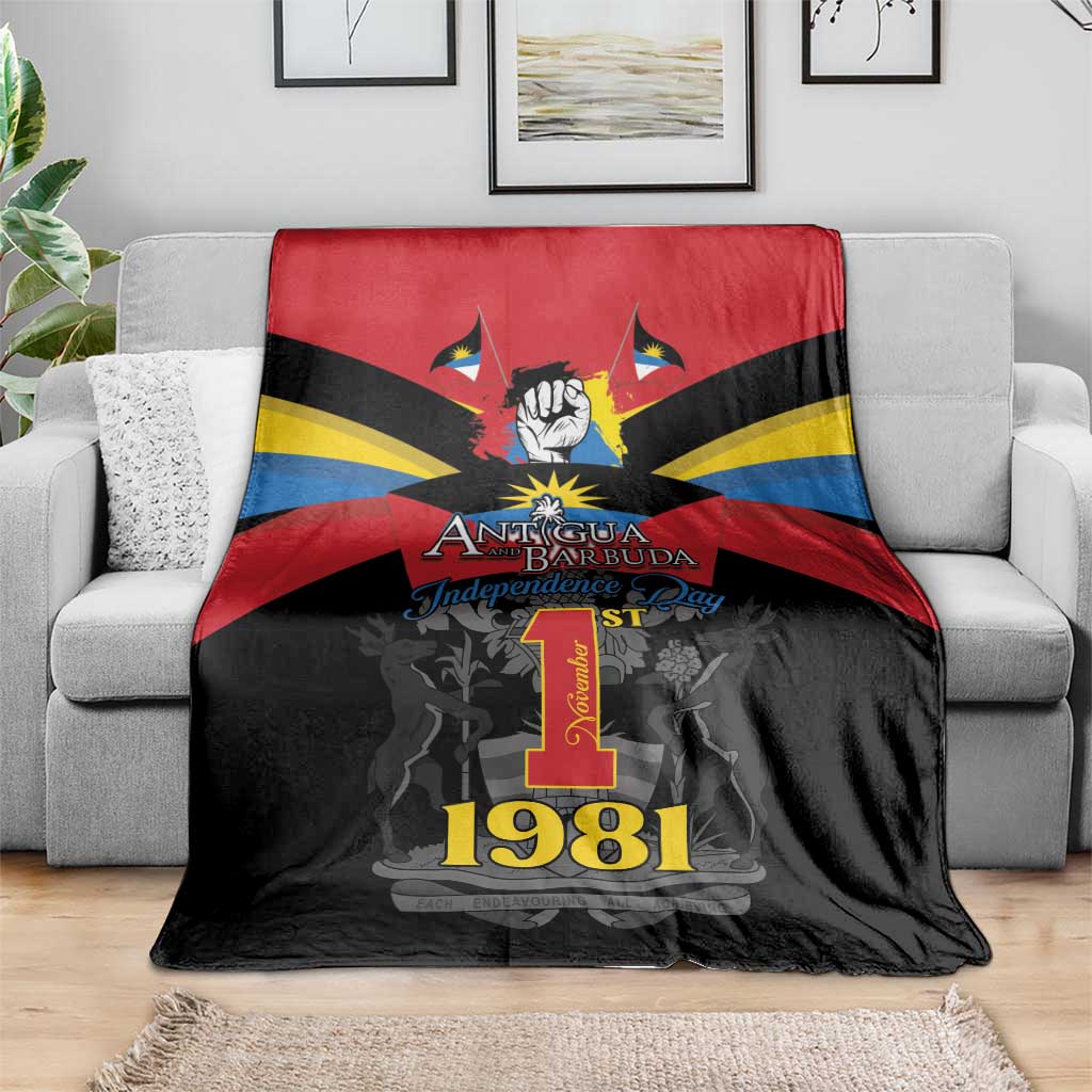 Antigua and Barbuda Independence Day Blanket Baabyuuda 1 November 1981 - Wonder Print Shop