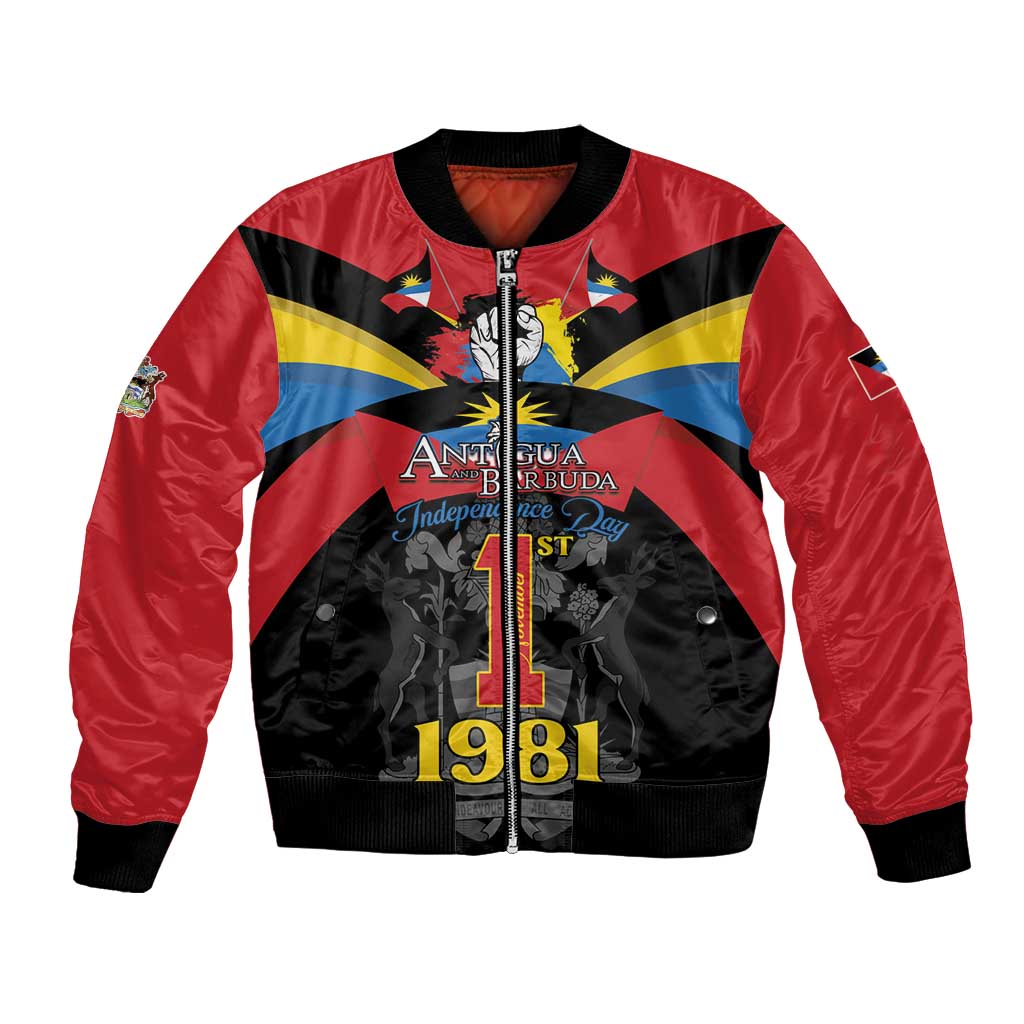 Antigua and Barbuda Independence Day Bomber Jacket Baabyuuda 1 November 1981 - Wonder Print Shop