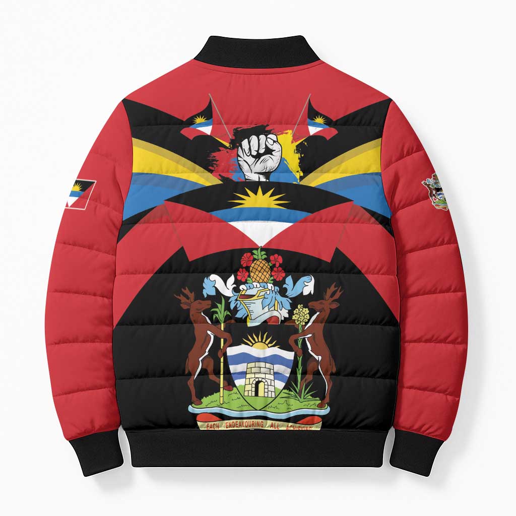 Antigua and Barbuda Independence Day Bomber Puffer Jacket Baabyuuda 1 November 1981 - Wonder Print Shop