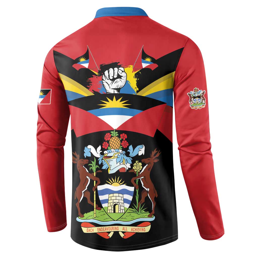 Antigua and Barbuda Independence Day Button Sweatshirt Baabyuuda 1 November 1981 - Wonder Print Shop