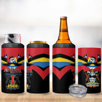 Antigua and Barbuda Independence Day 4 in 1 Can Cooler Tumbler Baabyuuda 1 November 1981 - Wonder Print Shop