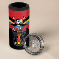 Antigua and Barbuda Independence Day 4 in 1 Can Cooler Tumbler Baabyuuda 1 November 1981 - Wonder Print Shop