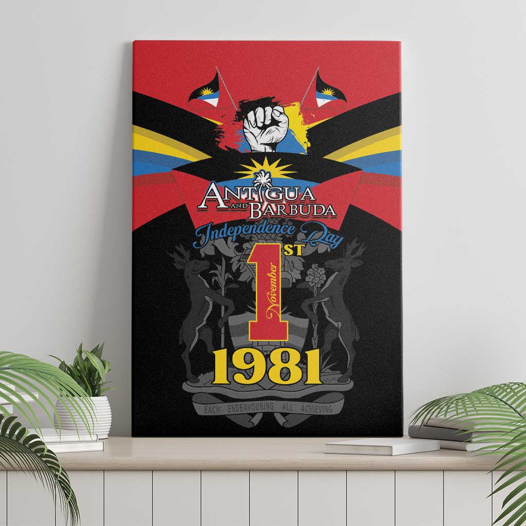 Antigua and Barbuda Independence Day Canvas Wall Art Baabyuuda 1 November 1981 - Wonder Print Shop