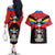Antigua and Barbuda Independence Day Couples Matching Off The Shoulder Long Sleeve Dress and Hawaiian Shirt Baabyuuda 1 November 1981 - Wonder Print Shop