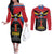 Antigua and Barbuda Independence Day Couples Matching Off The Shoulder Long Sleeve Dress and Long Sleeve Button Shirt Baabyuuda 1 November 1981 - Wonder Print Shop