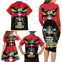 Antigua and Barbuda Independence Day Family Matching Long Sleeve Bodycon Dress and Hawaiian Shirt Baabyuuda 1 November 1981 - Wonder Print Shop