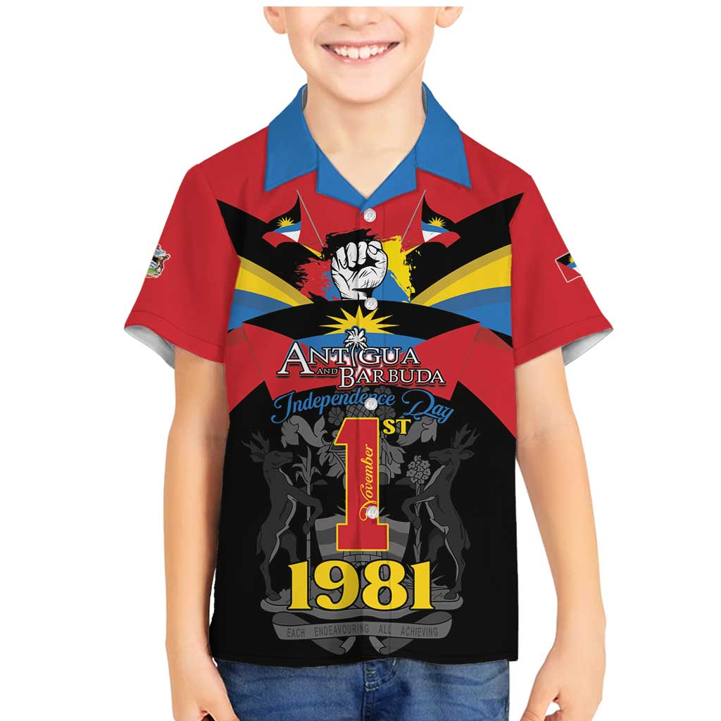 Antigua and Barbuda Independence Day Family Matching Mermaid Dress and Hawaiian Shirt Baabyuuda 1 November 1981 - Wonder Print Shop