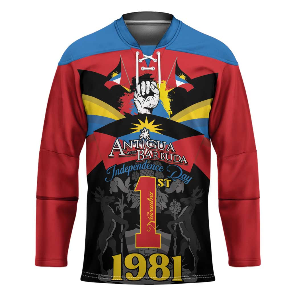 Antigua and Barbuda Independence Day Hockey Jersey Baabyuuda 1 November 1981 - Wonder Print Shop