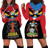 Antigua and Barbuda Independence Day Hoodie Dress Baabyuuda 1 November 1981 - Wonder Print Shop