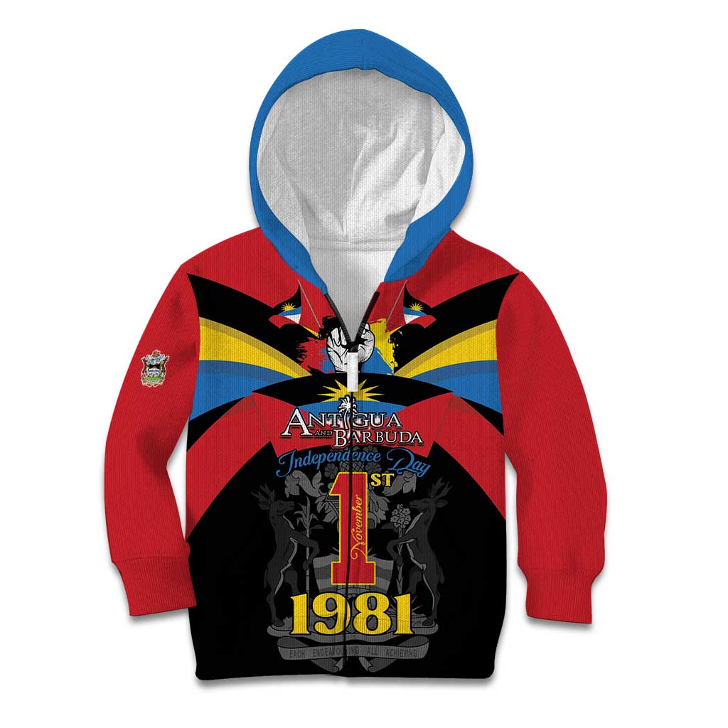 Antigua and Barbuda Independence Day Kid Hoodie Baabyuuda 1 November 1981 - Wonder Print Shop