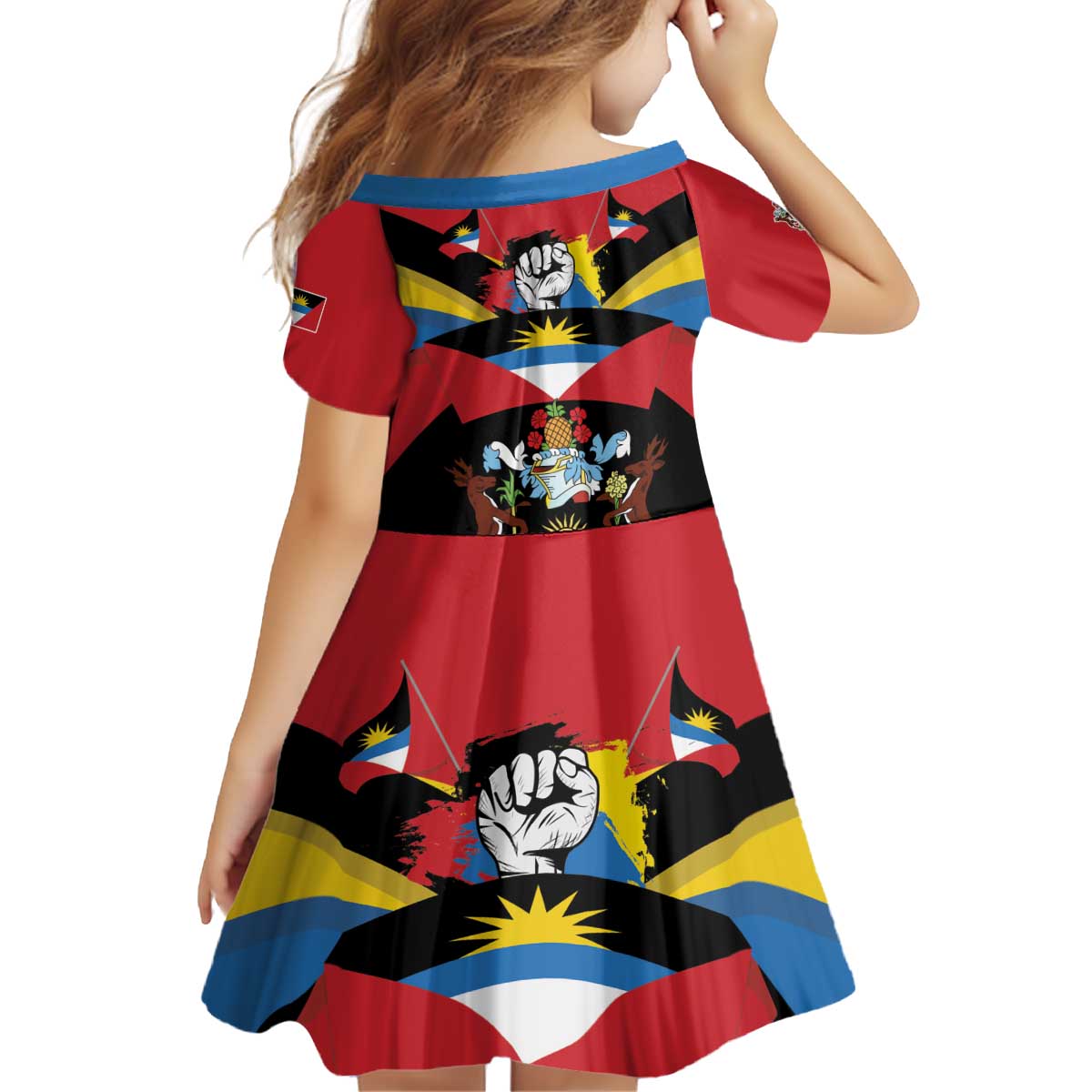 Antigua and Barbuda Independence Day Kid Short Sleeve Dress Baabyuuda 1 November 1981 - Wonder Print Shop