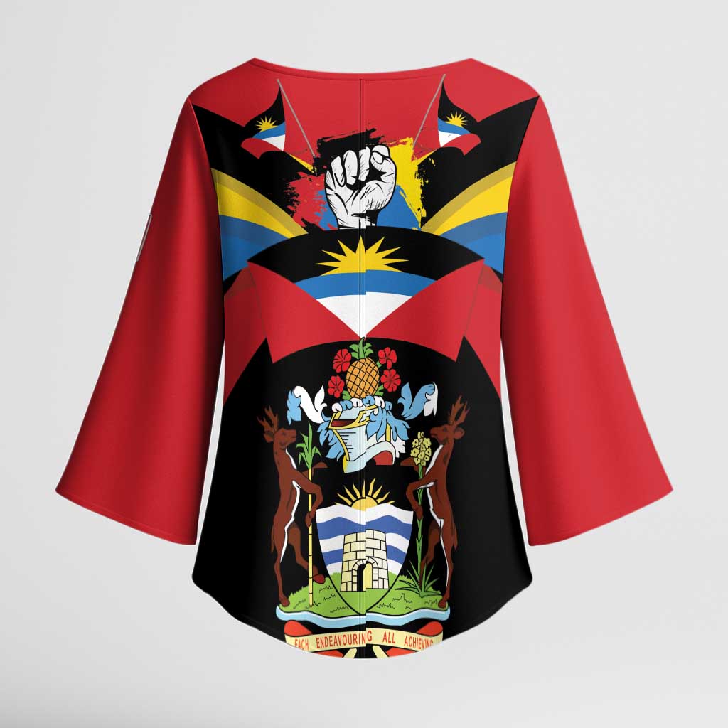 Antigua and Barbuda Independence Day Kimono Sleeve Blouse Baabyuuda 1 November 1981 - Wonder Print Shop