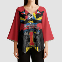 Antigua and Barbuda Independence Day Kimono Sleeve Blouse Baabyuuda 1 November 1981 - Wonder Print Shop