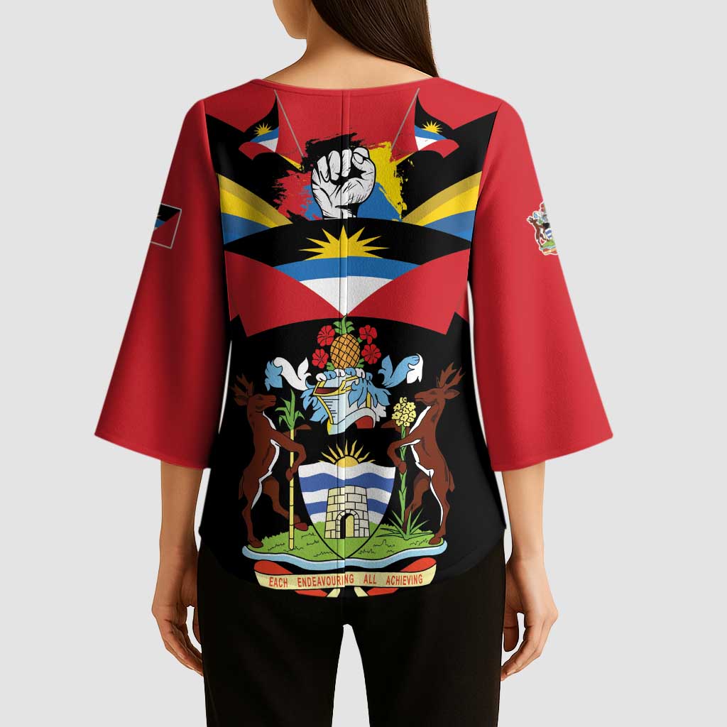 Antigua and Barbuda Independence Day Kimono Sleeve Blouse Baabyuuda 1 November 1981 - Wonder Print Shop